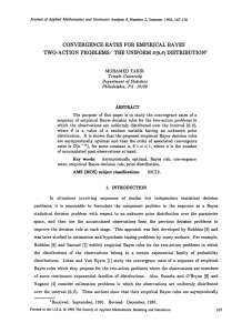 CONVERGENCE THE FOR EMPICAL BAYES RATES