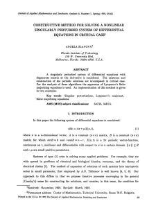 A PERTURBED EQUATIONS CONSTRUCTIVE METHOD FOR SOLVING