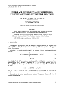 INITIAL AND VALUE EQUATIONS