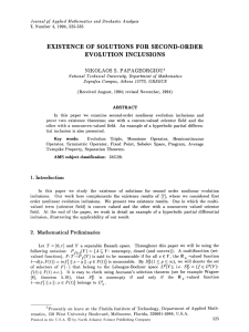 SECOND-ORDER EXISTENCE OF SOLUTIONS