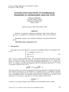 TYPE NONNEGATIVE SOLUTIONS TO SUPERLINEAR PROBLEMS OF GENERALIZED GELFAND