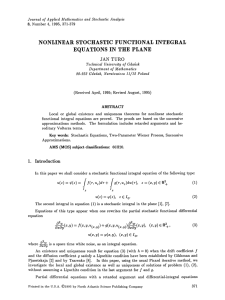 THE EQUATIONS NONLINEAR STOCHASTIC FUNCTIONAL IN