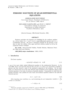 QUASI-DIFFERENTIAL EQUATIONS GARCiA-RiO PERIODIC SOLUTIONS OF