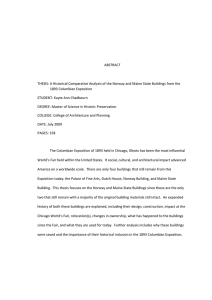 ABSTRACT  THESIS: A Historical Comparative Analysis of the Norway and Maine... 1893 Columbian Exposition
