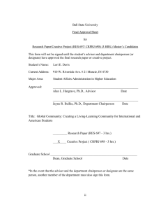 Ball State University Final Approval Sheet for