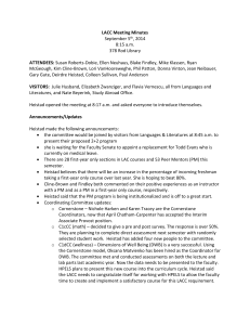 LACC Meeting Minutes ATTENDEES: September 5 , 2014