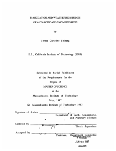 OXIDATION  AND ANTARCTIC  AND  SNC (1985)