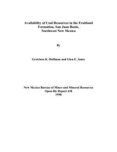 Availability of Coal Resources in the Fruitland Formation, San Juan Basin,