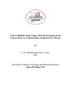 Coal Availability Study-Upper Menefee Formation in the