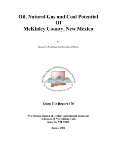 Oil, Natural Gas and Coal Potential Of McKinley County, New Mexico