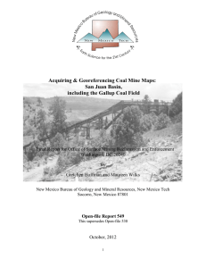 Acquiring &amp; Georeferencing Coal Mine Maps: San Juan Basin,
