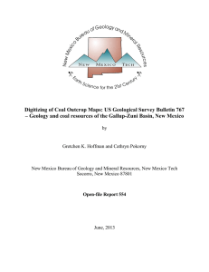 Digitizing of Coal Outcrop Maps: US Geological Survey Bulletin 767