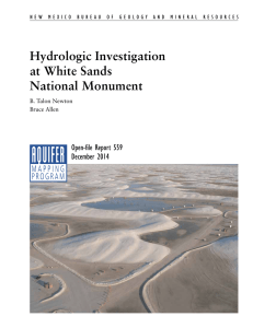 Hydrologic Investigation at White Sands National Monument
