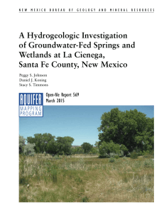 A Hydrogeologic Investigation of Groundwater-Fed Springs and Wetlands at La Cienega,