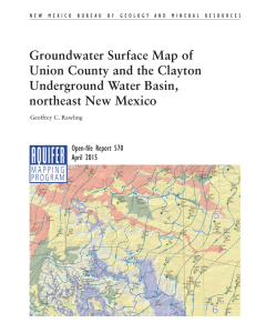 Groundwater Surface Map of Union County and the Clayton Underground Water Basin,