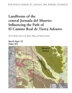 Landforms of the central Jornada del Muerto: Influencing the Path of