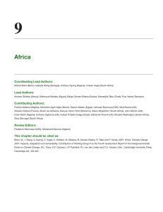 9 Africa Coordinating Lead Authors: Lead Authors: