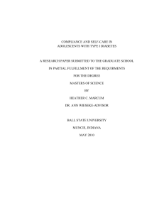COMPLIANCE AND SELF-CARE IN ADOLESCENTS WITH TYPE I DIABETES