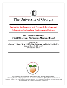 The University of Georgia The Local Food Impact: