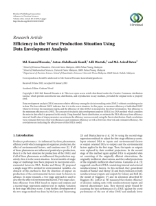 Research Article Efficiency in the Worst Production Situation Using Data Envelopment Analysis