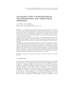 c Journal of Applied Mathematics &amp; Decision Sciences, 2(1), 65{104... Reprints Available directly from the Editor. Printed in New Zealand.