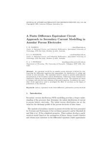 A Finite Difference Equivalent Circuit Approach to Secondary Current Modelling in