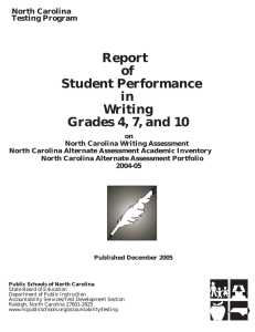 Report of Student Performance in