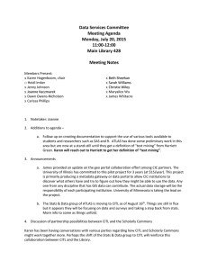 Data Services Committee Meeting Agenda Monday, July 20, 2015 11:00-12:00
