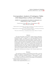 Correspondence Analysis of Contingency Tables with Subpartitions on Rows and Columns