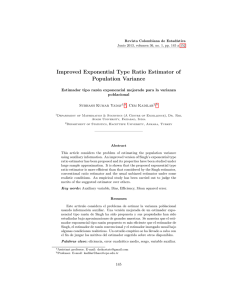 Improved Exponential Type Ratio Estimator of Population Variance poblacional