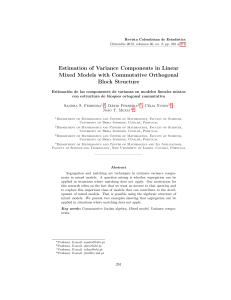 Estimation of Variance Components in Linear Mixed Models with Commutative Orthogonal