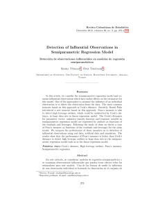 Detection of Influential Observations in Semiparametric Regression Model semiparamétricos