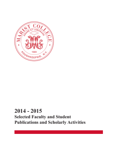 2014 - 2015 Selected Faculty and Student Publications and Scholarly Activities