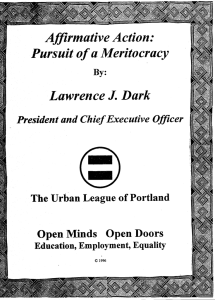 The Urban League of Portland President and Chief Executive Officer