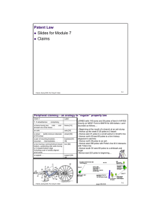 Slides for Module 7 Claims Patent Law z