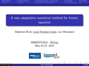 A new adaptative numerical method for kinetic equation St´