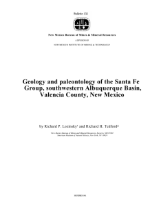 Geology and paleontology of the Santa Fe Group, southwestern Albuquerque Basin,