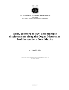 Soils, geomorphology, and multiple displacements along the Organ Mountains