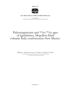 Paleomagnetism and Ar/ Ar ages of ignimbrites, Mogollon-Datil