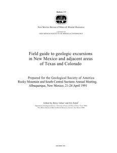 Field guide to geologic excursions in New Mexico and adjacent areas