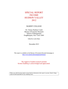 SPECIAL REPORT INCOME HUDSON VALLEY 2012
