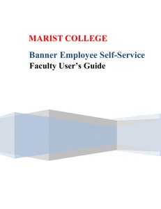 Banner Employee Self-Service Faculty User’s Guide