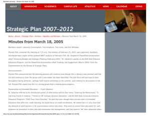 Minutes from March 18, 2005