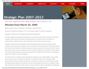 Minutes from March 25, 2005
