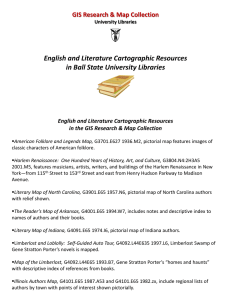 English and Literature Cartographic Resources  in Ball State University Libraries GIS Research &amp; Map Collection in the GIS Research &amp; Map Collection