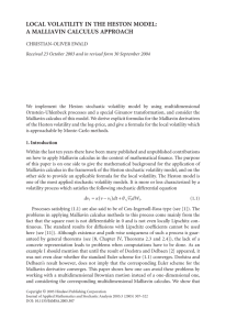 LOCAL VOLATILITY IN THE HESTON MODEL: A MALLIAVIN CALCULUS APPROACH