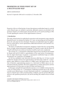 PROPERTIES OF FIXED POINT SET OF A MULTIVALUED MAP