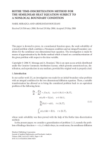 ROTHE TIME-DISCRETIZATION METHOD FOR THE SEMILINEAR HEAT EQUATION SUBJECT TO