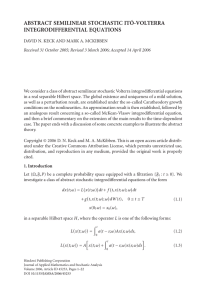 ABSTRACT SEMILINEAR STOCHASTIC ITÓ-VOLTERRA INTEGRODIFFERENTIAL EQUATIONS