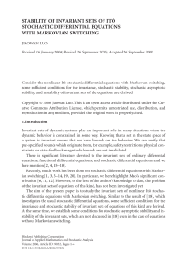 STABILITY OF INVARIANT SETS OF ITÔ STOCHASTIC DIFFERENTIAL EQUATIONS WITH MARKOVIAN SWITCHING